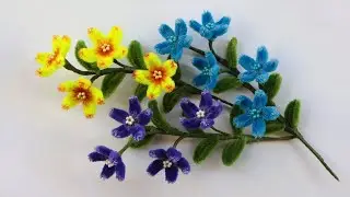 Pipe Cleaner Flowers Crafts/ Easy DIY Pipe Cleaner Craft Ideas/ Fuzzy Wire Flowers Tutorials