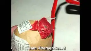Mortierbom: 3 inch shell Brocade coconut with brocade tail Lidu Vuurwerk