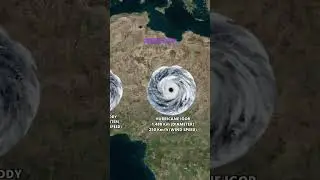 Terrifying hurricanes of enormous size😰 #history#map#edit#animation#hurricane#typhoon#wind