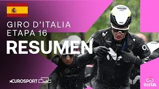El g&eacute;lido tiempo crea caos 🥶 | Giro de Italia - Resumen Etapa 16 | Eurosport Cycling