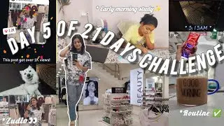 *Day 5 : The ultimate study routine ~ That actually works* ( study + rejuvenation )|| went🛍️ ✨