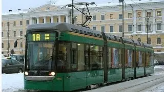 Laajavaaran Raitiolinja 8 L&auml;nsikeskuksen halli-Ratavahdinkyl&auml;-Korkeakallio Vaunu: MLRV Variotram.