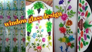 Window Glass Colour Design || Window Glass Painting Design||