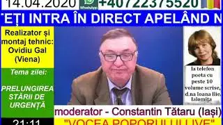 Emisiunea Vocea Poporului live 14 04 2020