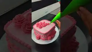 strawberry cake design #cake #heartcake #heartcakedesign
