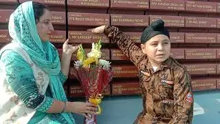 Lance Naik Sandeep singh wife and son tribute him at #NationalWarmemorial