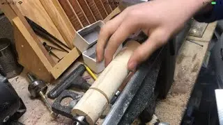 making a pan HANDLE on a wood lathe