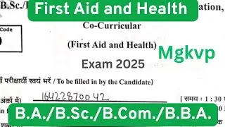 mgkvp co curricular | first aid and health | ba bsc bcom bba 2nd semester 2025 | mcq | mgkvp