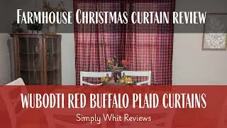 WUBODTI Red Buffalo Plaid Curtains Review 🎄 | Cozy Farmhouse Christmas Home D&eacute;cor! #ad
