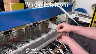 PLC  automatic Metal wire weaving machine. Wire mesh loom from lanying China