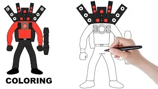 How To Color In Titan Speaker Man | Skidibi Toilet | Tamanna Drawing