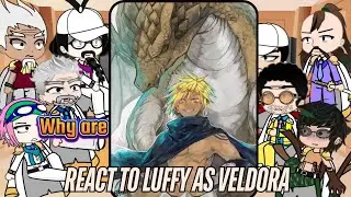 Past marines react to luffy as Veldora | rimuru tempest | slime | Onepiece | Strawhat | Gacha life 2