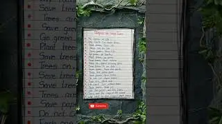 Top Slogans On Save Trees Save Life. #writing #english