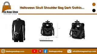 Halloween Skull Shoulder Bag Dark Gothic Crossbody Bags  #TheBagsShop #MensBags #WomensBags