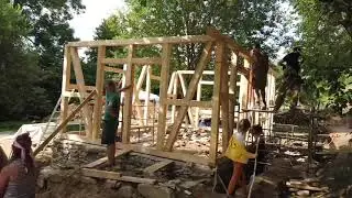 Time Laps  structure of the half-timbered house.