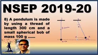 A pendulum is made by using a thread of length 300 cm and a small spherical bob of mass 100 g  It is