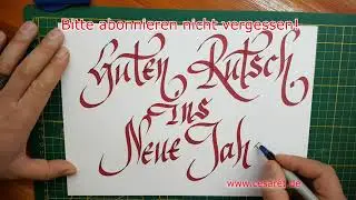 Guten Rutsch ins 2019 - Kalligraphie f&uuml;r's neues Jahr - Calligraphy 2019