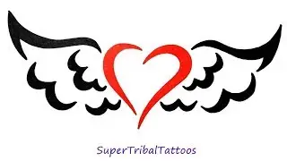 How to Draw a Heart with Wings - Freehand Graphic Design