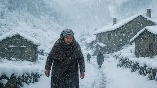Snowfall in a Hidden Nepal Village. || Pure Winter Life ||