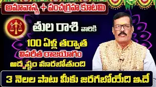అమావాస్య + పంచగ్రహకూటమి | Tula Rasi Phalalu 2026 Telugu | Tula Rasi Phalalu February 2026 | Libra