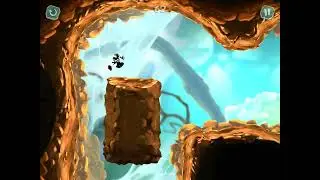 How to play level Rayman Mini 2-1 I'm late, I'm late/  Tips and tricks/ The rabbit hole/ Game review