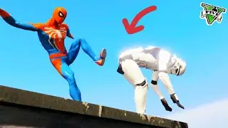 GTA 5 Spiderman & Crazy Ragdolls Mods (StormTrooper - Predator) Funny Moments and Fails