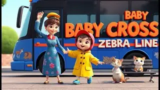 TOON BABY ON ZEBRA CROSSING Learning Song |  FUN NURSERY KIDS SONG