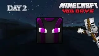 #minecraft 100 days | An Enderman Is Trying To Kill Me.!!!!!