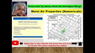 Moist Air Properties Numerical Solutions (By Equations and Psychometric Chart) #hvacrvideos #hvacr