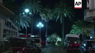 Security cordon, street scenes after Nice attack