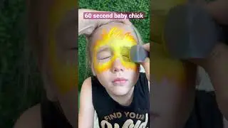 Quick easter face painting | 60 second baby chick #facepaint #shorts #easter #quickfacepaintideas