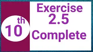 exercise 2.5 math class 10 | Waseem Academy