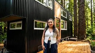Her gorgeous Tiny House design w/ a stand-up loft!