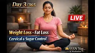 Weightloss yoga || Daily Yoga class || Free Yoga at home || Women Health Yoga|| Live Yoga || #viral
