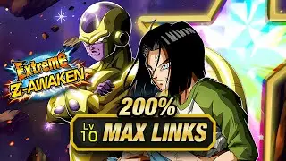 UNLIKELY DUO! EZA LR ANGEL GOLDEN FRIEZA & MVP 17 100% MAX LINKS 200% SHOWCASE (DBZ: Dokkan Battle)