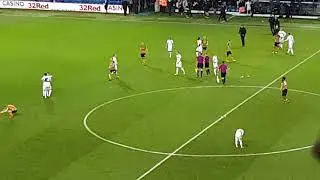 LEEDS UNITED. Elland Road get their scarves out. Leeds v Hull.23 December 2017