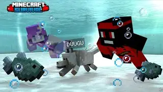 New Dog Join Our Journey | Minecraft Survival With My Sister Ep-3