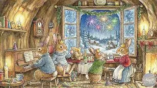 Cozy New Year&rsquo;s Eve in a Vintage Winter Cottage | Relaxing Piano Music 🎆🎹