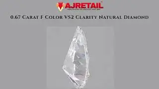 0.67 Carat F Color VS2 Clarity Natural Diamond #ajretail  #naturaldiamond