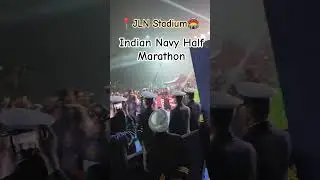 Indian Navy Half Marathon 🇮🇳... wait for end 😱#marathon #indian #navy #sainanehwal #running #shorts
