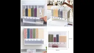 Wall-Mounted 6in1 Cereal Dispenser Gadgets Shorts! Trending Items, Smart Appliances For Every Home