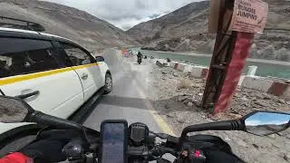 Day 10.13 Rode to the stunning Indus Zanskar confluence at Nimmoo