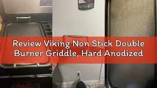 Review Viking Non Stick Double Burner Griddle, Hard Anodized Nonstick Kitchen Cookware Grill Pan wit