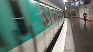 Ligne 8 : D&eacute;part d'un MF77 RATP n⁰117 &agrave; destination de Balard 