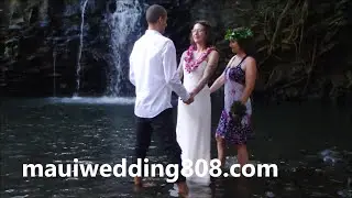 Spiritual Waterfall Wedding Ceremony in Hawaii