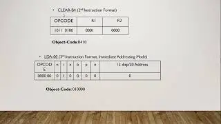 Object code and object program generation for SIC/XE program code