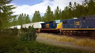 CSX 1900 Seaboard Air Line Piggyback train on Sand Patch Grade