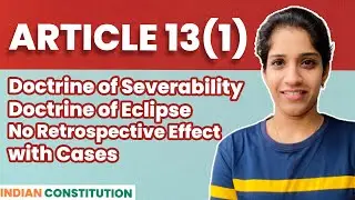Article 13(1) | Part I | Principles and Cases | Indian Constitution