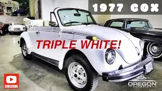 1977 VW COCCINELLE CABRIOLET TRIPLE-WHITE