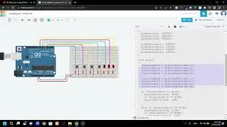 Rangkaian 3 Buah Lampu dan 4 buah Tombol di arduino MenggunakanAplikasi Tinkercad | Arduino Tutorial